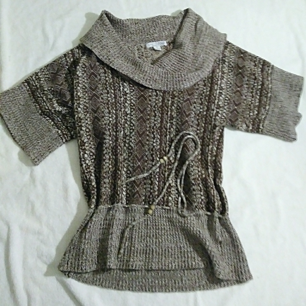 RXB Brown Sweater with overlay Collar